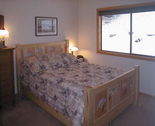 Large window has an excellent room-darkening shade.